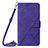 Funda de Cuero Cartera con Soporte Carcasa Y04B para Samsung Galaxy A21s Morado