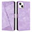 Funda de Cuero Cartera con Soporte Carcasa Y04X para Apple iPhone 14 Plus Morado