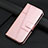 Funda de Cuero Cartera con Soporte Carcasa Y04X para Motorola Moto E22i Oro Rosa