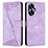 Funda de Cuero Cartera con Soporte Carcasa Y04X para Realme C55 Morado