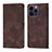 Funda de Cuero Cartera con Soporte Carcasa Y05B para Apple iPhone 13 Pro Max Marron