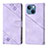 Funda de Cuero Cartera con Soporte Carcasa Y05B para Apple iPhone 14 Plus Morado