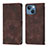 Funda de Cuero Cartera con Soporte Carcasa Y05B para Apple iPhone 15 Marron