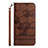 Funda de Cuero Cartera con Soporte Carcasa Y05B para Samsung Galaxy A02s Marron