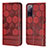 Funda de Cuero Cartera con Soporte Carcasa Y05B para Samsung Galaxy S20 FE (2022) 5G Rojo