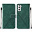 Funda de Cuero Cartera con Soporte Carcasa Y07B para Samsung Galaxy S21 Plus 5G Verde