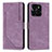 Funda de Cuero Cartera con Soporte Carcasa Y07X para Huawei Honor X6a Morado