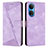 Funda de Cuero Cartera con Soporte Carcasa Y07X para Huawei Honor X7 Morado