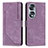 Funda de Cuero Cartera con Soporte Carcasa Y07X para Huawei Honor X7b Morado