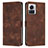 Funda de Cuero Cartera con Soporte Carcasa Y07X para Motorola Moto Edge 30 Ultra 5G Marron