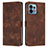 Funda de Cuero Cartera con Soporte Carcasa Y07X para Motorola Moto Edge Plus (2023) 5G Marron