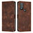 Funda de Cuero Cartera con Soporte Carcasa Y07X para Motorola Moto G Play Gen 2 Marron