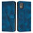 Funda de Cuero Cartera con Soporte Carcasa Y07X para Nokia C02 Azul