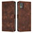 Funda de Cuero Cartera con Soporte Carcasa Y07X para Nokia C02 Marron