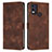 Funda de Cuero Cartera con Soporte Carcasa Y07X para Nokia C22 Marron