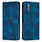 Funda de Cuero Cartera con Soporte Carcasa Y07X para Nokia C300 Azul