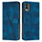 Funda de Cuero Cartera con Soporte Carcasa Y07X para Nokia C32 Azul