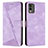 Funda de Cuero Cartera con Soporte Carcasa Y07X para Nokia C32 Morado