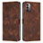 Funda de Cuero Cartera con Soporte Carcasa Y07X para Nokia G11 Marron