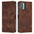 Funda de Cuero Cartera con Soporte Carcasa Y07X para Nokia G22 Marron