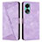 Funda de Cuero Cartera con Soporte Carcasa Y07X para Oppo A38 Morado