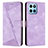 Funda de Cuero Cartera con Soporte Carcasa Y08X para Huawei Honor X6 Morado