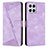 Funda de Cuero Cartera con Soporte Carcasa Y08X para Huawei Honor X8 4G Morado