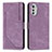 Funda de Cuero Cartera con Soporte Carcasa Y08X para Motorola Moto E32 Morado