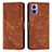 Funda de Cuero Cartera con Soporte Carcasa Y08X para Motorola Moto Edge 30 Lite 5G Marron