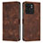 Funda de Cuero Cartera con Soporte Carcasa Y08X para Motorola Moto Edge 40 5G Marron