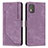 Funda de Cuero Cartera con Soporte Carcasa Y08X para Nokia C02 Morado