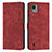 Funda de Cuero Cartera con Soporte Carcasa Y08X para Nokia C110 Rojo