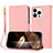 Funda de Cuero Cartera con Soporte Carcasa Y09X para Apple iPhone 15 Pro Max Oro Rosa