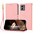 Funda de Cuero Cartera con Soporte Carcasa Y09X para Motorola Moto G 5G (2023) Oro Rosa