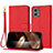 Funda de Cuero Cartera con Soporte Carcasa Y09X para Motorola Moto G 5G (2023) Rojo