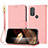 Funda de Cuero Cartera con Soporte Carcasa Y09X para Motorola Moto G Play (2023) Oro Rosa