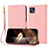 Funda de Cuero Cartera con Soporte Carcasa Y09X para Motorola Moto G50 5G Oro Rosa