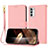 Funda de Cuero Cartera con Soporte Carcasa Y09X para Motorola MOTO G52 Oro Rosa