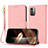 Funda de Cuero Cartera con Soporte Carcasa Y09X para Nokia G11 Oro Rosa