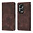 Funda de Cuero Cartera con Soporte Carcasa YB1 para Huawei Honor X7b Marron