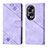 Funda de Cuero Cartera con Soporte Carcasa YB1 para Huawei Honor X7b Morado