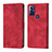 Funda de Cuero Cartera con Soporte Carcasa YB1 para Motorola Moto G Play Gen 2 Rojo