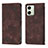 Funda de Cuero Cartera con Soporte Carcasa YB1 para Motorola Moto G54 5G Marron