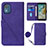 Funda de Cuero Cartera con Soporte Carcasa YB1 para Nokia C02 Morado