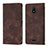 Funda de Cuero Cartera con Soporte Carcasa YB1 para Nokia C100 Marron