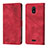 Funda de Cuero Cartera con Soporte Carcasa YB1 para Nokia C100 Rojo