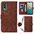 Funda de Cuero Cartera con Soporte Carcasa YB1 para Nokia C210 Marron