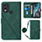 Funda de Cuero Cartera con Soporte Carcasa YB1 para Nokia C22 Verde