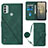 Funda de Cuero Cartera con Soporte Carcasa YB1 para Nokia C31 Verde