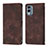 Funda de Cuero Cartera con Soporte Carcasa YB1 para Nokia X30 5G Marron